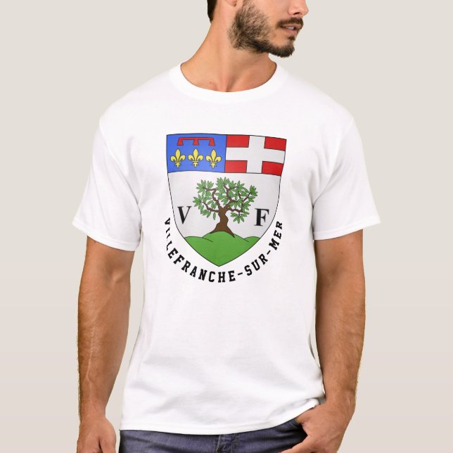T-shirt Armoiries de Villefranche-sur-Mer, France (Devant)