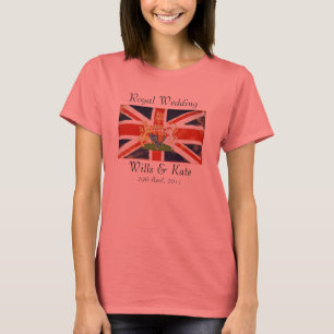 T-shirt Armoiries du Mariage royal Wills et Kate Ringer