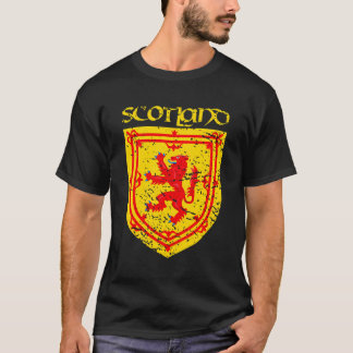 T-shirt Armoiries Royales D'Ecosse Lion Rampant Hommes Fem