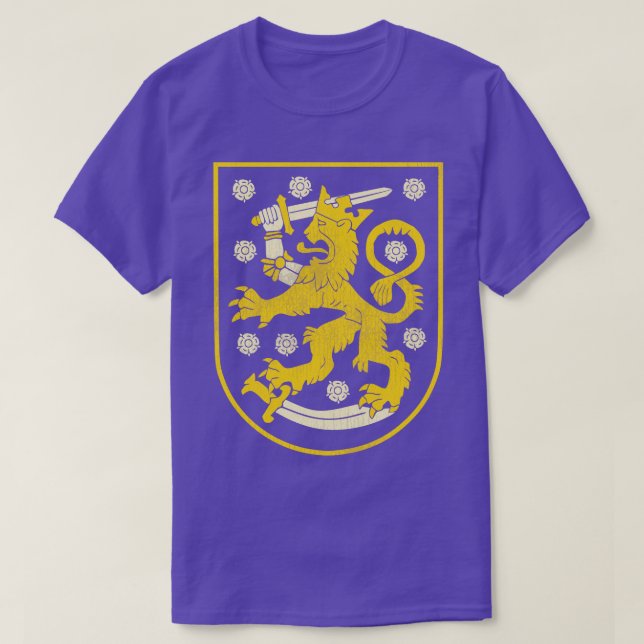 T-shirt Armoiries vintages de Finlande (Design devant)