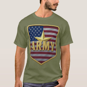 T-shirt Army Flag Shield