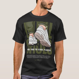 T-shirt Army Green & Black Streetwear Graphic Tee
