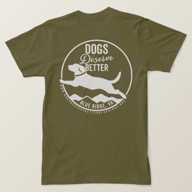 T - Shirt Army Green White Logo (Design Rückseite)
