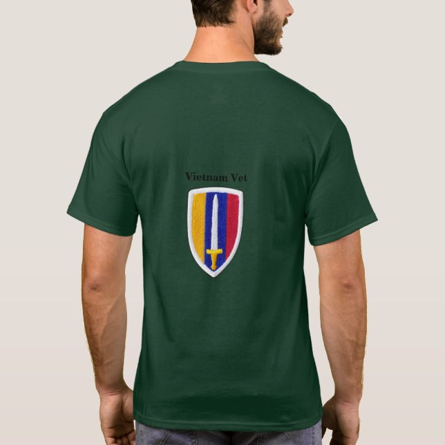 T-shirt Army USARV MACV Vietnam Nam War Vets Patch (Dos)