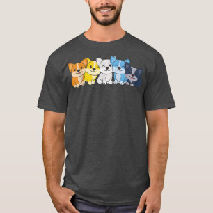 T-shirt Aroace Flag Pride Chiens Lgbtq Aroace Corgi