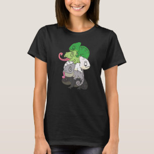 T-shirt Aromantic Drapeau Genre Fierté Lgbtq Chameleon
