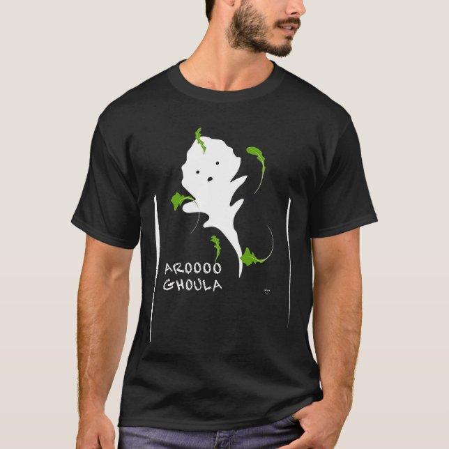 T-shirt AROOOGHOULA le fantôme de Halloween d'Arugula (Devant)
