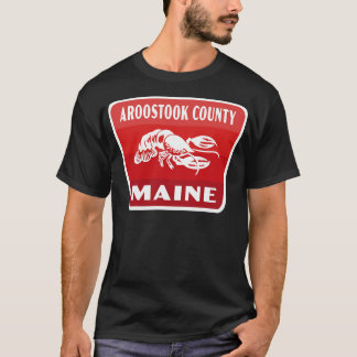 T-shirt Aroostook Comté Maine Insigne rétro Rouge