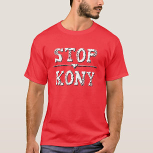 T-shirt ARRÊT grunge KONY de délabrement