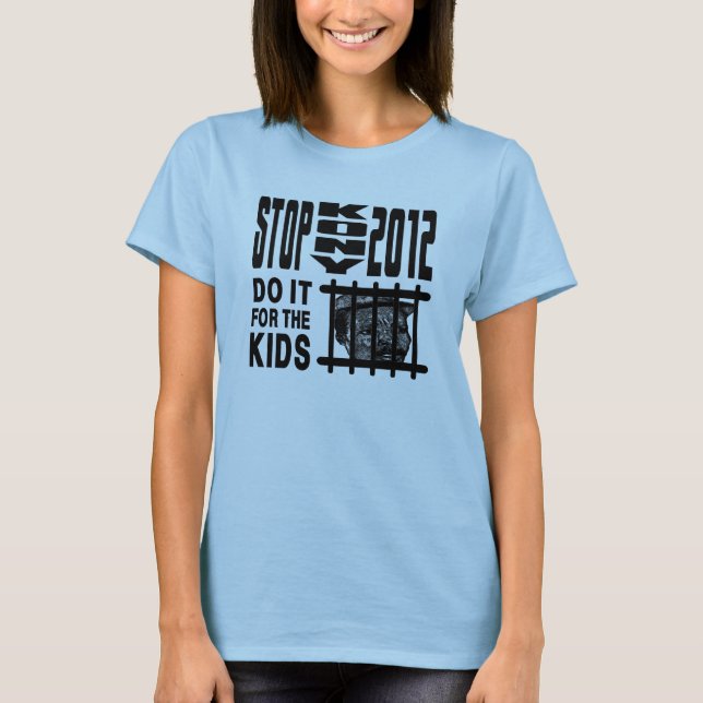 T-shirt Arrêt Kony 2012 - faites-le pour les ENFANTS (Devant)