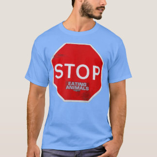T-shirt Arrêter de manger Animaux végétariens signe de rou
