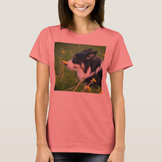 T-shirt Arrêter et sentir les fleurs, personnalisable