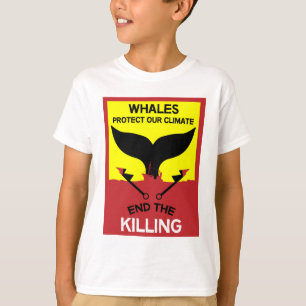 T-shirt Arrêter la chasse aux baleines   Interdire la prot