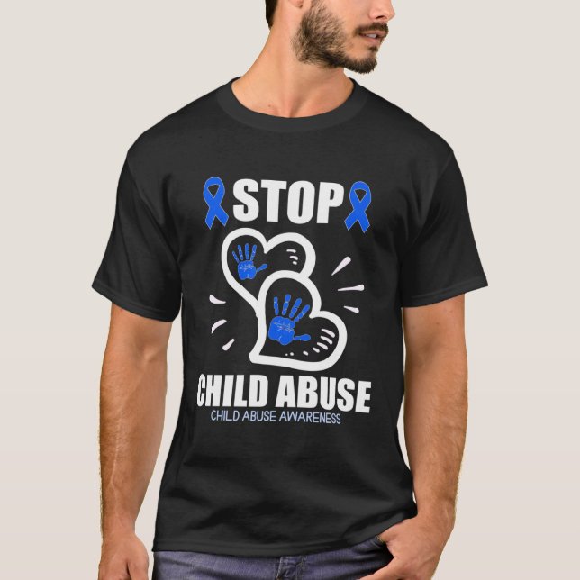 T-shirt Arrêter la maltraitance des enfants Prévention de  (Devant)
