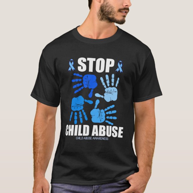 T-shirt Arrêter la maltraitance des enfants Prévention de  (Devant)