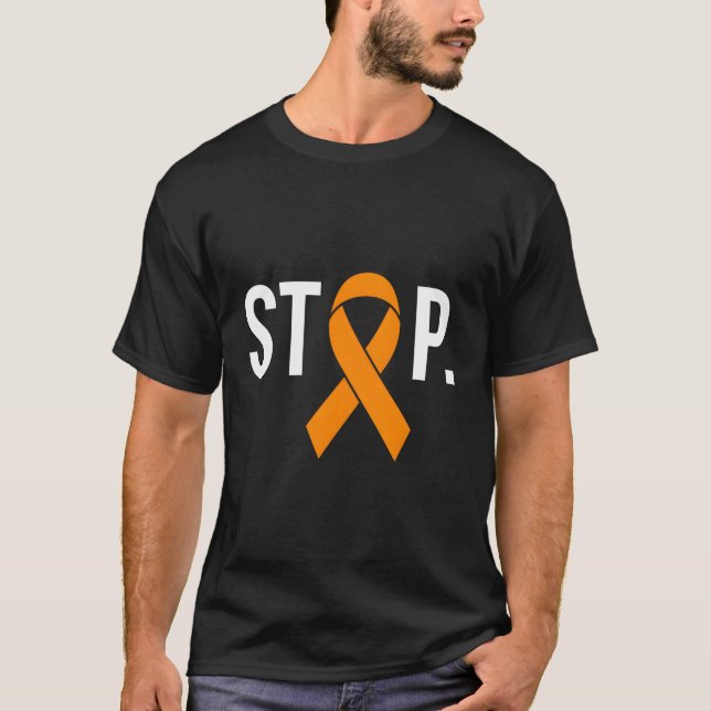 T-shirt Arrêter la violence à l'arme à ruban orange (Devant)