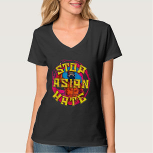 T-shirt Arrêter La Violence Et Le Racisme De La Haine Asia
