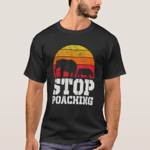 T-shirt Arrêter le braconnage des rhinocéros éléphants Fau