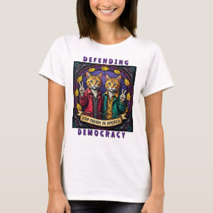 T-shirt Arrêter le fascisme défendre la démocratie