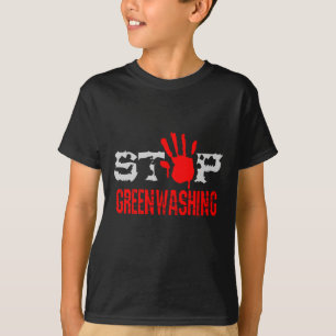 T-shirt Arrêter le lavage au vert
