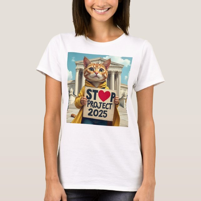 T-shirt Arrêter le projet 2025 Artistique (Devant)
