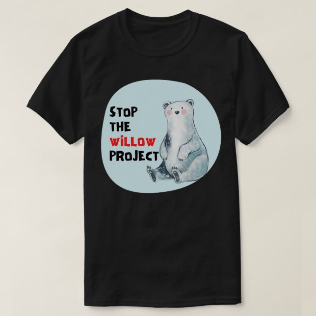 T-shirt arrêter le projet de saule 8 (Design devant)