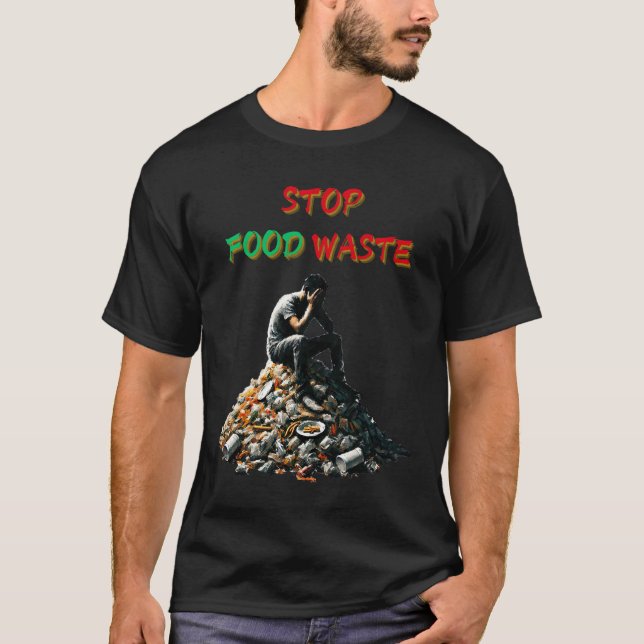 T-shirt Arrêter les déchets alimentaires (Devant)