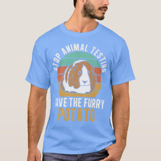 T-shirt Arrêter Les Essais D'Animaux De La Pomme De Terre 