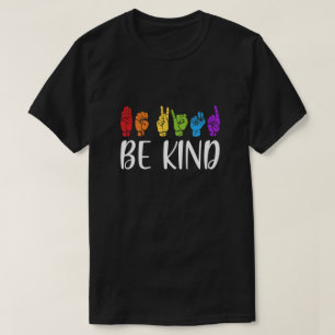 T-shirt Arrêter l'intimidation Kindness Be Kind Sign Langu