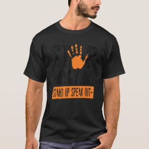 T-shirt Arrêtez D'Agresser Orange Reposez-Vous Pour Parler
