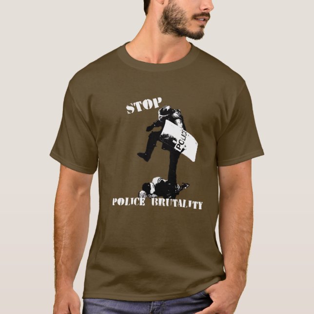 T-shirt Arrêtez la brutalité de police (Devant)