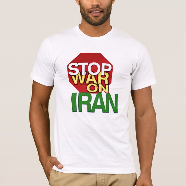 T-shirt Arrêtez la guerre contre la contestation pacifiste (Devant)