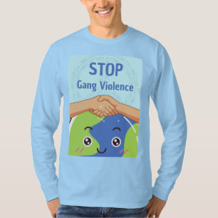 T-shirt Arrêtez la poignée de main de la violence des gang