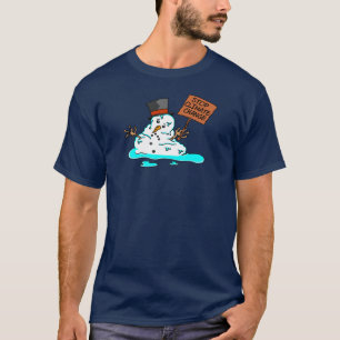 T-shirt Arrêtez le bonhomme de neige de fonte de