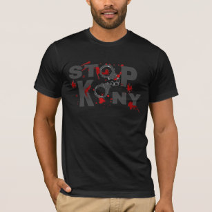 T-shirt Arrêtez le sang de Kony éclabousse et menotte