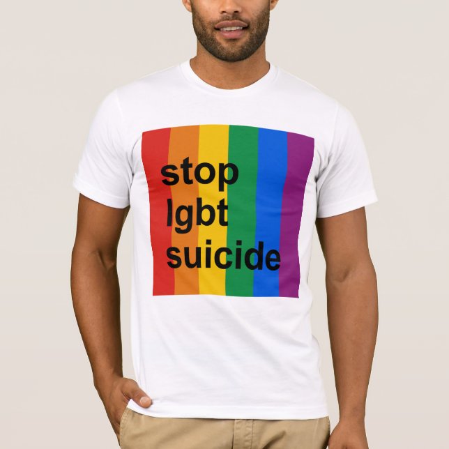 T-shirt arrêtez le suicide de lgbt (Devant)