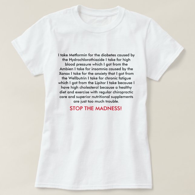 T-shirt ARRÊTEZ les femmes de FOLIE (Design devant)