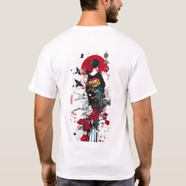T-SHIRT ARRIÈRE DE LA FILLE KIMONO (Dos)