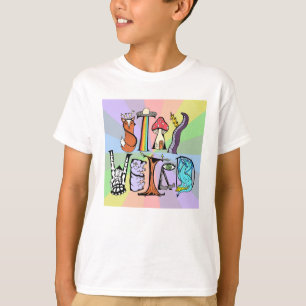 T-shirt Arrière - plan arc-en-ciel pour enfants