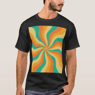 T-shirt Arrière - plan coloré Retro les années 70 Sunburst