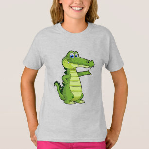 T-shirt Arrière - plan d'alligator de dessin animé