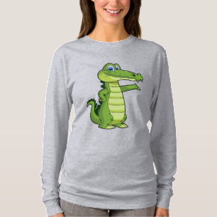 T-shirt Arrière - plan d'alligator de dessin animé