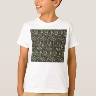 T-shirt Arrière - plan de Camouflage de forêt militaire