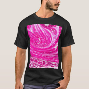 T-shirt Arrière - plan de peinture rose mixte.
