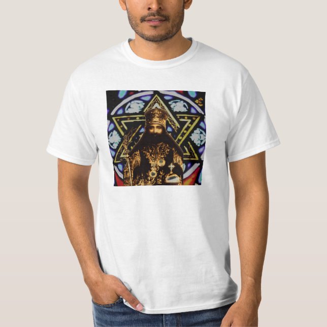 T-shirt Arrière - plan d'étoile de David de Selassie (Devant)