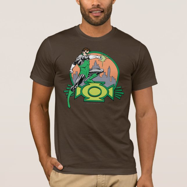 T-shirt Arrière - plan et logo de Green Lantern City (Devant)