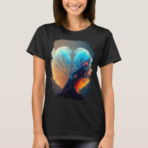 T-shirt Arrière-plan La neige de l'espace est le symbole d