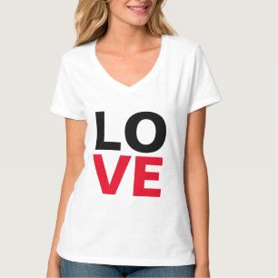 T-shirt Arrière-plan rouge unique d'amour romantique