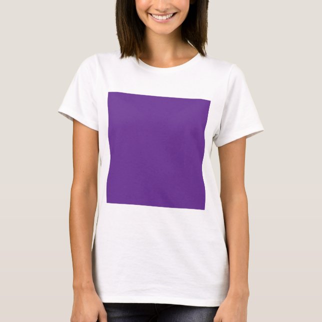 T-shirt arrière - plan violet avec bordure blanche (Devant)