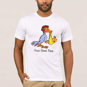 T-shirt Arrivée du nouveau-né - Livraison de la cigogne